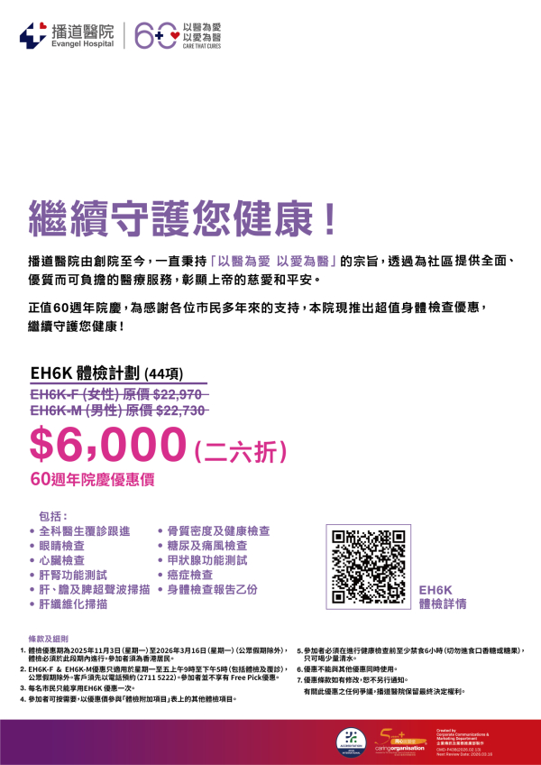 60th Anniversary Celebration – Checkup Discounted Offers