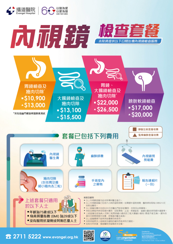 內視鏡檢查套餐（日間治療）