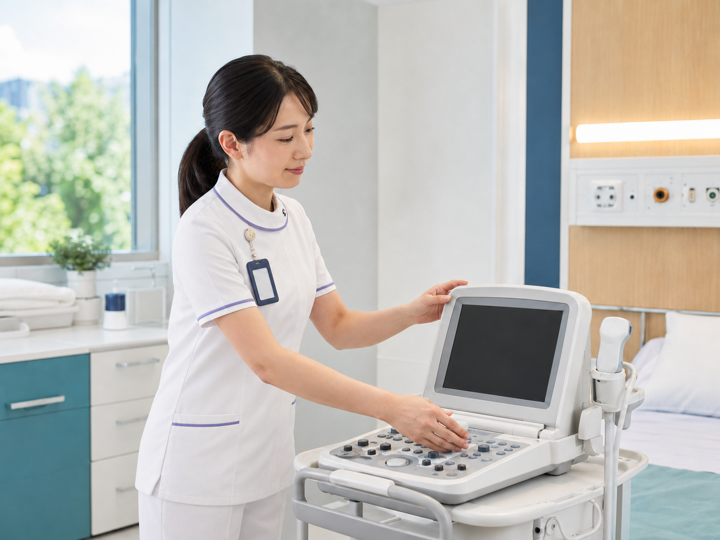An Evangel Hospital nurse prepares medical equipment, showing how donations support better healthcare