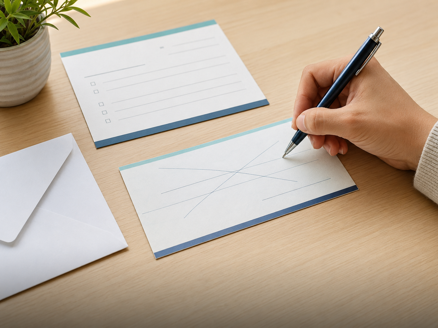 Preparing a cheque donation